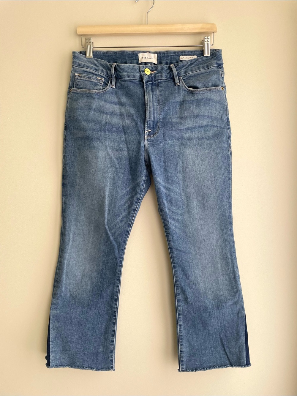 Frame Denim Le Pixie Crop Mini Boot Cut High Rise Jeans